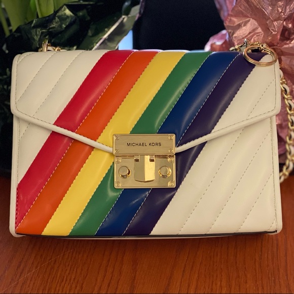 michael kors rainbow tote